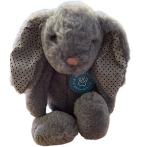 Manhattan Toy Pattern Pals Bunny Small Gray Brand New Polka Dot Ears Plush
